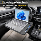 EcoNour 2-in-1 Steering Wheel Desk for Honda CRV 2023-2025 2026 | Car Tray Table | Laptop Car Mount with Pen Holder Food Tray for Eating with Drinks Holder Multipurpose Travel Car Accessories - Image 2