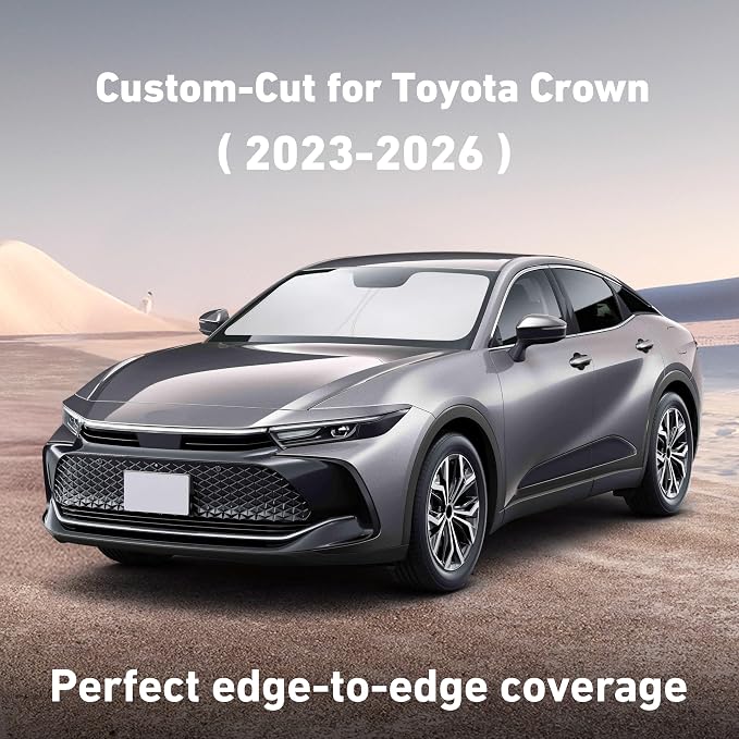 EcoNour Windshield Sunshade Compatible for Toyota Crown 2023-2024 2025 2026 | Sun Visor for Front Windshield & Window Sun Shade Cover, UV Heat Blocker & Protector, Car Accessories - Image 2