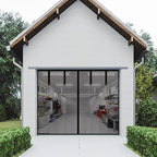 Fiberglass Garage Door Screen, Sunmoxia 8x7Ft Magnetic Heavy Duty Garage Door Curtain with 4 Strapping Tapes - Durable Breathable Mesh Patio Porch Privacy Curtain - Image 6