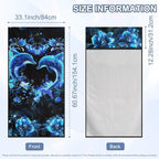 Blue Dolphin Car Seat Cover Towel with Storage Bag Neon Dolphin Car Interior Accessories for Women Men Sweat Auto Interior Seat Protector Running Yoga Hiking After Gym Sweat Towels Universal - Image 7