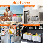 Lifewit Extra Large Tote Bag, Reusable Grocery Bags with Metal Wire Frame and Handles - Image 9