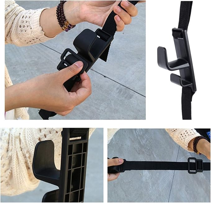 4-Pack Headrest Hooks for Car Universal Interior Auto Vehicle Back Front Seat Hanger Holder Organizer for Handbags Purses Coats and Grocery Bags - Image 7