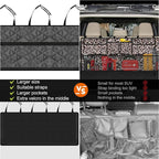 Femuar Car Trunk Organizer,Large Capacity Backseat Trunk Organizer(42"*18"),Collapsible Car Storage Bag with 8 Pocekt,Car Organizer for SUV/MPV/Truck - Leopard print - Image 2