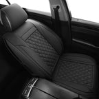 Car Seat Covers Front Pair,Universal Fit for Most Cars,SUV,Sedans and Pick-up Trucks,Automotive Faux Leather Vehicle Cushion Covers(Front Pair,Black) - Image 5