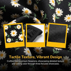 Daisy Flower Steering Wheel Cover 15 Inch + 2Pc Cute car Coasters Set | Anti-Slip Breathable Universal Car Wheel Cover Soft Comfort Grip Accessories for Women Men - Image 2