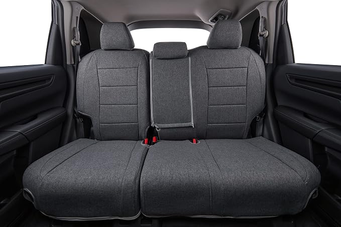 coverdream CR-V Cloth Seat Covers Full Set for Honda CRV 2012 2013 2014 EX EX-L LX SUV Seat Cushion,Fully Covered UV Resistant Breathable Polyester Car Seat Protector (Gray) - Image 6