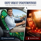 Car Seat Towel Cover for Front Seat, 1Pc Sweat Absorbent Car Seat Protector with Non-Slip Backing, Waterproof Towel Car Seat Cover for Runners, Gym, Swimming, Beach, Pets, Green Court Sport - Image 5