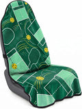 Car Seat Towel Cover for Front Seat, 1Pc Sweat Absorbent Car Seat Protector with Non-Slip Backing, Waterproof Towel Car Seat Cover for Runners, Gym, Swimming, Beach, Pets, Green Court Sport by Corthena