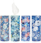 Facial Tissues with Cap - 4 PK Car Tissues Cylinder,Car Tissue Holder with Facial Tissues Bulk,Round Tissue Boxes,Travel Tissues for Cup Holder,Round Tube tissues - Image 2