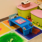 Basicwise QI003253BL Kids Lap Desk Tray, Portable Activity Table, Blue - Image 4