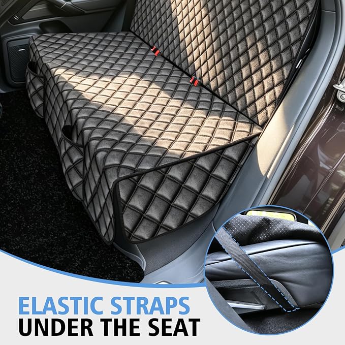 Pet Bench Seat Covers for Crew Cab Trucks,PU Leather Truck Back Seat Cover | Heavy Duty, for F150/Chevrolet Silverado/Ram1500/GMC Sierra/Toyota, Under Child Car Seat, with Storage Pockets, Waterproof - Image 8