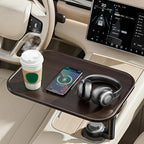 Car Desk for Laptop, Car Table & Car Tray with 360° Rotating Cup Holder, Adjustable Height Car Food Tray, As Car Table Tray or Car Seat Tray, Compatible with Tesla Model 3/Y/S, Ford/Most Vehicles by Unknown