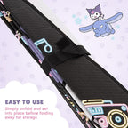 Carbella Kuromi Car Windshield Sun Shade, Official Sanrio Accordion Style Sunshade for Car Window, Cute Kawaii Car Sun Shade Windshield, Kuromi Car Accessories for Women (Neon Party) - Image 5