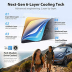 2026 Upgraded Windshield Sun Shade Umbrella for Chevrolet Colorado [Precision Custom Fit, Superior UV & Heat Block] Cooling Tech Fabric, Durable Foldable with Storage Bag, Fits 2004-2012, 2015-2026 - Image 7