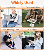 Car Desk for Laptop Tablet iPad Book for Driver Passenger Seat | Detachable Angle Adjustable Car Seat Tray Table, Portable Laptop Stand for Car Vehicle Camping Travel, Easy Operation - Image 5