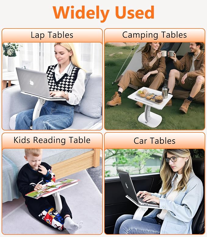 Car Desk for Laptop Tablet iPad Book for Driver Passenger Seat | Detachable Angle Adjustable Car Seat Tray Table, Portable Laptop Stand for Car Vehicle Camping Travel, Easy Operation - Image 5