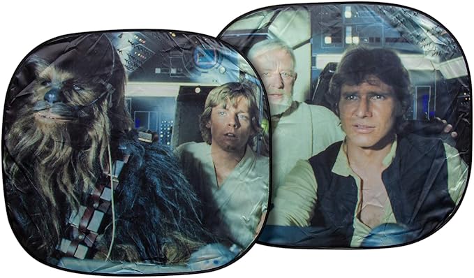 Plasticolor 003747R01 Star Wars Millennium Falcon 2-Piece Magic Car Truck SUV Spring Side Window Sunshade (Pack of 1) - Image 4