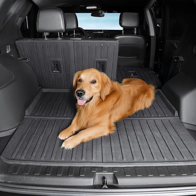 Floor Mats for 2018-2024 Chevy Equinox/GMC Terrain Accessories | Full-Coverage Set with Cargo Liner & Backrest Protector, Odorless & Durable, All-Weather Protection, 3D Laser Fit - Image 8