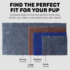 Dog Gone Smart Dirty Dog Doormat - Super Absorbent Polyamide Rug Pulls in Moisture & Dirt - Fast Drying for Clean Floors, Non-Slip, Machine Washable Mat for Muddy Paws - Grey, 23 x 16 Inches - Image 6