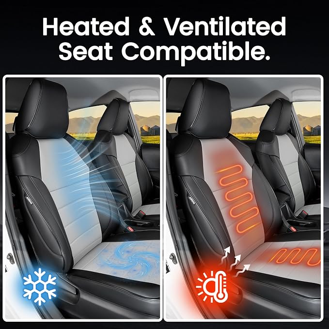 HKZ Customized Special seat Cover for Toyota Corolla (Black+Grey, 2020 2021 2022 Corolla L LE) - Image 8