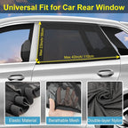 Car Window Shades for Baby, 2 Pack Car Sun Shade for Baby Kids Adults Pet, Large Size Mesh Covers Rear Side Sun Shades for SUV MPV Block UV Rays & Privacy Protection(42"x23") - Image 4