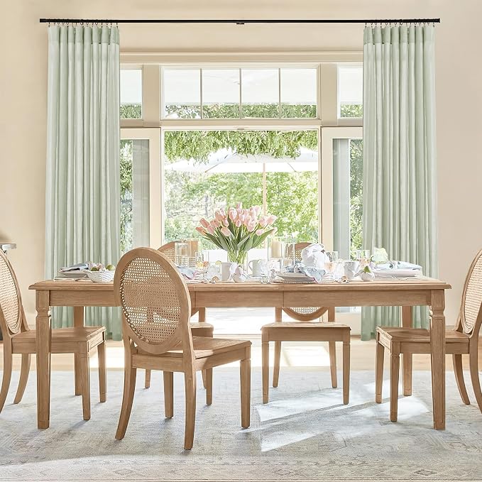 RYB HOME Linen Sheer Curtains 2 Panels for Living Room, Semi Transparent Privacy Drapes with Rod Pocket Farmhouse Style Window Treatments for Bedroom, Sage Green, 52" W x 95" L - Image 6