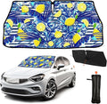 CHILL·TEK Funny Car Windshield Sun Shade Umbrella, Yellow Lemon Car Sun Shade Umbrella, Block UV Rays Heat Foldable Windshield Umbrella Sun Visor Protector - Keep Vehicle Cool for Cars SUV by CHILL%C2%B7TEK