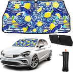 CHILL·TEK Funny Car Windshield Sun Shade Umbrella, Yellow Lemon Car Sun Shade Umbrella, Block UV Rays Heat Foldable Windshield Umbrella Sun Visor Protector - Keep Vehicle Cool for Cars SUV by CHILL%C2%B7TEK
