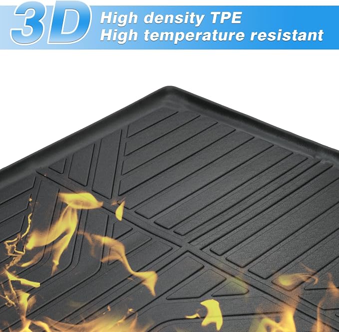 Powerty Trunk Mat for Chevrolet/Chevy Trax 2024-2026, All Weather TPE Cargo Mat Liner for Trax Rear Trunk - Image 3