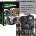 7 PACK Tactical Seat back organizer Truck organizer With 6 Detachable Pouches Universal For Car Truck Ford Jeep Military-Grade Heavier Panels With Multi-functional Packs (Black) - Image 6