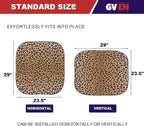 Gven Windshield Sun Shade 2pcs with Bonus Car Sunshade for Front Window Shades 2025 Technology Reflect UV and Heat Sun Visor Automotive Interior Sun Protection (Leopard, S) - Image 2