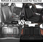 IKABEVEM Car Seat Covers Fit for Acura RDX 2007-2025 2026 Full Set | Waterproof Faux Leather, Airbag Compatible, Easy to Install & Wipe Car Seat Protector,5 Seats Covers Fit for RDX, Black - Image 6