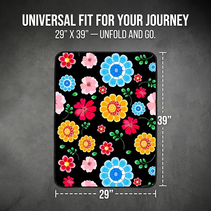 Universal Car Trunk Mat 29" x 39",Multicolor Floral,Butterfly Etc,Anti-Slip Easy to Clean, Trunk Protective Mat, Sporty Vehicle Interior Accessories Suitable for Most Car Models. - Image 2