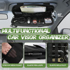 Car Sun Visor Organizer, Fits Most Cars Trucks SUV Jeeps Patrols—Black | Tactical Molle Panel Visor Storage Organizer with Sunglasses Holder for Police Gear & Overland Accessories - Image 3