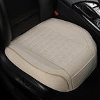 West Llama Linen Front Car Seat Cover Protector Anti-Slip Bottom Seat Cover Fits 95% of Vehicles,Wrapping Around The Bottom,Triangular Pattern(Beige-2Pcs) by WESTLLAMA
