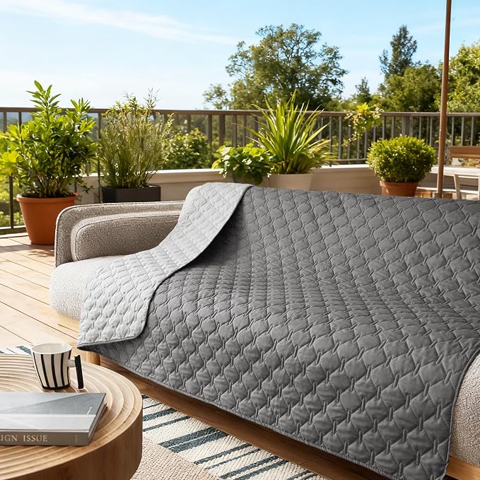gogobunny 100% Double-Sided Waterproof Dog Bed Cover Pet Blanket Sofa Couch Furniture Protector for Puppy Large Dog Cat, Reversible (82x120 Inch (Pack of 1), Dark Grey/Light Grey) - Image 6
