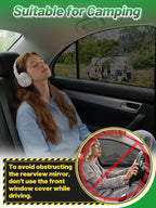 PAMASE Set of 4 Car Window Shades for Sedan | Stretchy Mesh Car Side Window Covers, Anti-Mosquito, Privacy, Sun Shade for Camping, Fits Family, Baby, or Pet When Parking - Image 5