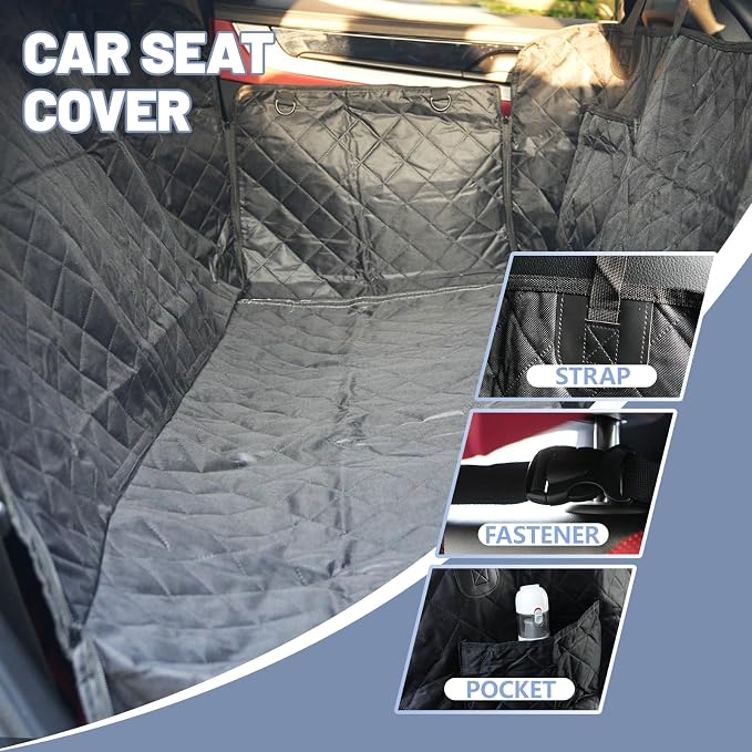 Dog Car Seat Cover for Pets Waterproof Seat Cover Hammock Scratch Proof | Nonslip Back Seat Pet Bed Mat for Travel Durable Soft Back Seat Covers for Cars Trucks and SUVs ( 23.5 x 51 inch) - Image 3