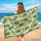 SEANATIVE Funny Pickles Print Ultra-Breathable Car Seat Towel Cover Sweatproof Automotive Towel - Fast Drying Sweat Towels for Workout, Running & Outdoor Adventures - Image 4