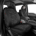 EKR F150 Seat Covers for (4 Door,SuperCrew) 2015-2020 Ford F150 & (CrewCab) 2017-2022 F250/F350/F450 SuperDuty Limited/King Ranch/Lariat/Platinum Full Set,Faux Leather(Black/Gray Camo A122) by EKR