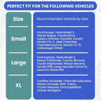 4Knines SUV Cargo Liner for Dogs, Fold Down Seats, Tan XL | Heavy-duty split design for 60/40 and 50/50 fold-down seats. K9-Shield waterproof protection and non-slip backing. - Image 6