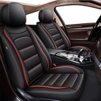 IKABEVEM Car Seat Covers Fit for Nissan Murano 2011-2025 2026: Luxury Leather Automotive Front Seat Covers, Car Seat Protector(2PCS Front, Black&Redline) by IKABEVEM