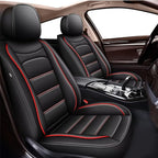 IKABEVEM Car Seat Covers Fit for Toyota Corolla 2017-2019: Luxury Leather Automotive Front Seat Covers, Car Seat Protector(2PCS Front, Black&Redline) by IKABEVEM
