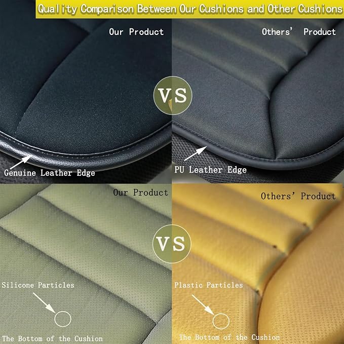 Car Seat Cushion Pad for Home Use Car Driver Seat Office Chair Memory Foam Seat Cushion - Image 2