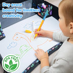 Kids Travel Tray for Carseat, Carseat Tray Dinosaur & Mermaid 2PCS | With 16.7" x 13.4" Smooth Dry Erase Board, Cup holders, Ddjustable Strap & Shoulder Carry Strap - Image 3