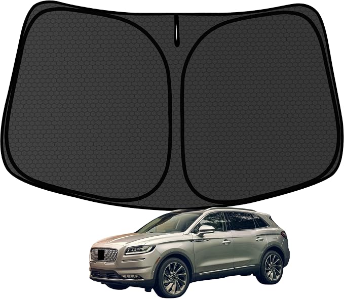Nautilus Windshield Sun Shade for Lincoln Nautilus 2016-2018 Blocks UV Rays Accessories,1:1 Custom Foldable Thickened Wear-Resistant Front Window Sunshade Visor,Keeps Your Car Cooler by Achaltiza