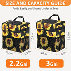 Vankor Car Trash Can with Lid Leak Proof Car Accessories for Women | 2.2 Gallon Cute Hanging Car Trash Bin for Men Car Truck Vehicle Sedan SUV Interior Automotive Garbage Cans, Sunflower - Image 7