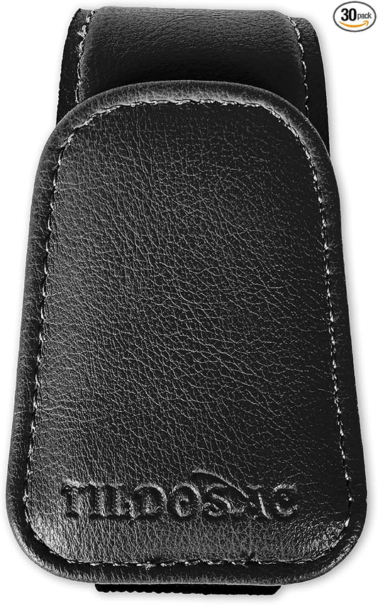 TILDOSAC Sunglasses Holder for Car Visor, Leather Magnetic Sunglass Holder for Car with Clip, Black by TILDOSAC