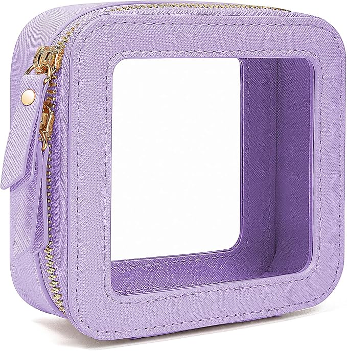 Travel Clear Makeup Bag Set, TSA Approved Cosmetic Bag Case with Zipper Portable Makeup Pouch Toiletry Bag Traveling Cosmetic Organizer Storage Bag Car Organizer Car Essentials by FFpaw