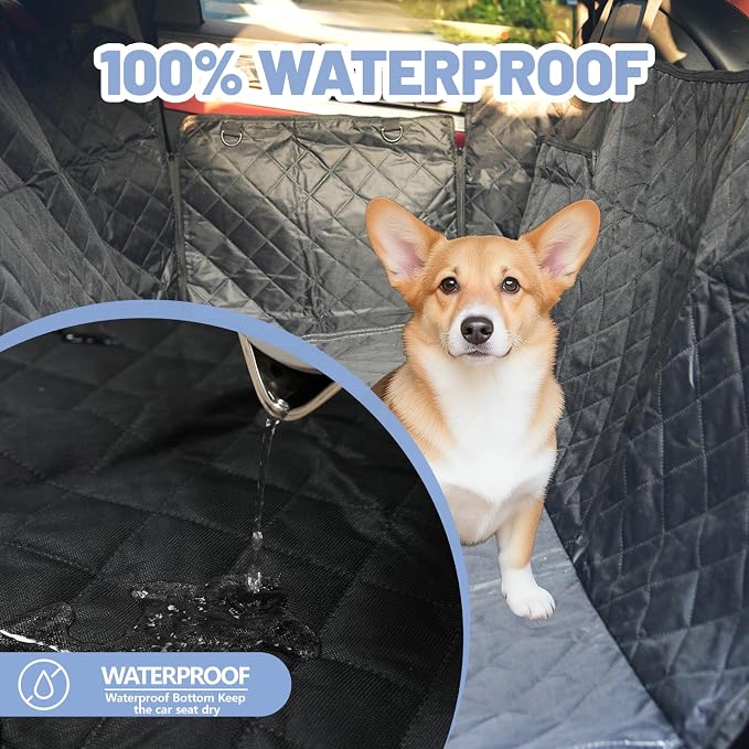 Dog Car Seat Cover for Pets Waterproof Seat Cover Hammock Scratch Proof | Nonslip Back Seat Pet Bed Mat for Travel Durable Soft Back Seat Covers for Cars Trucks and SUVs ( 23.5 x 51 inch) - Image 4